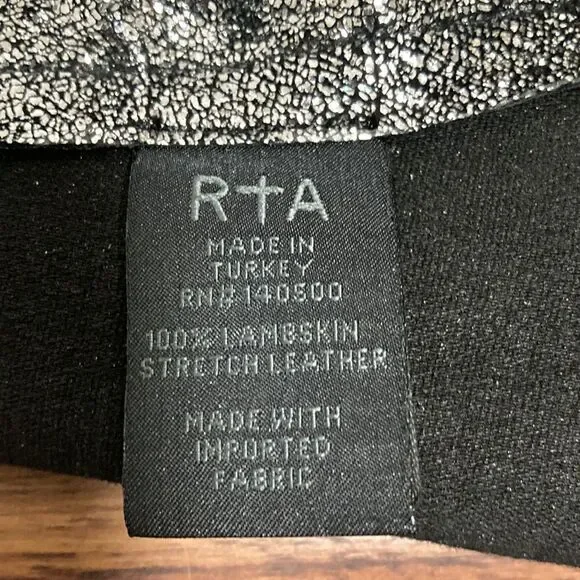 RTA Calfskin Silver Metallic Leather Mini Dress with Exposed Zippers. Size 0. - Picture 11 of 11